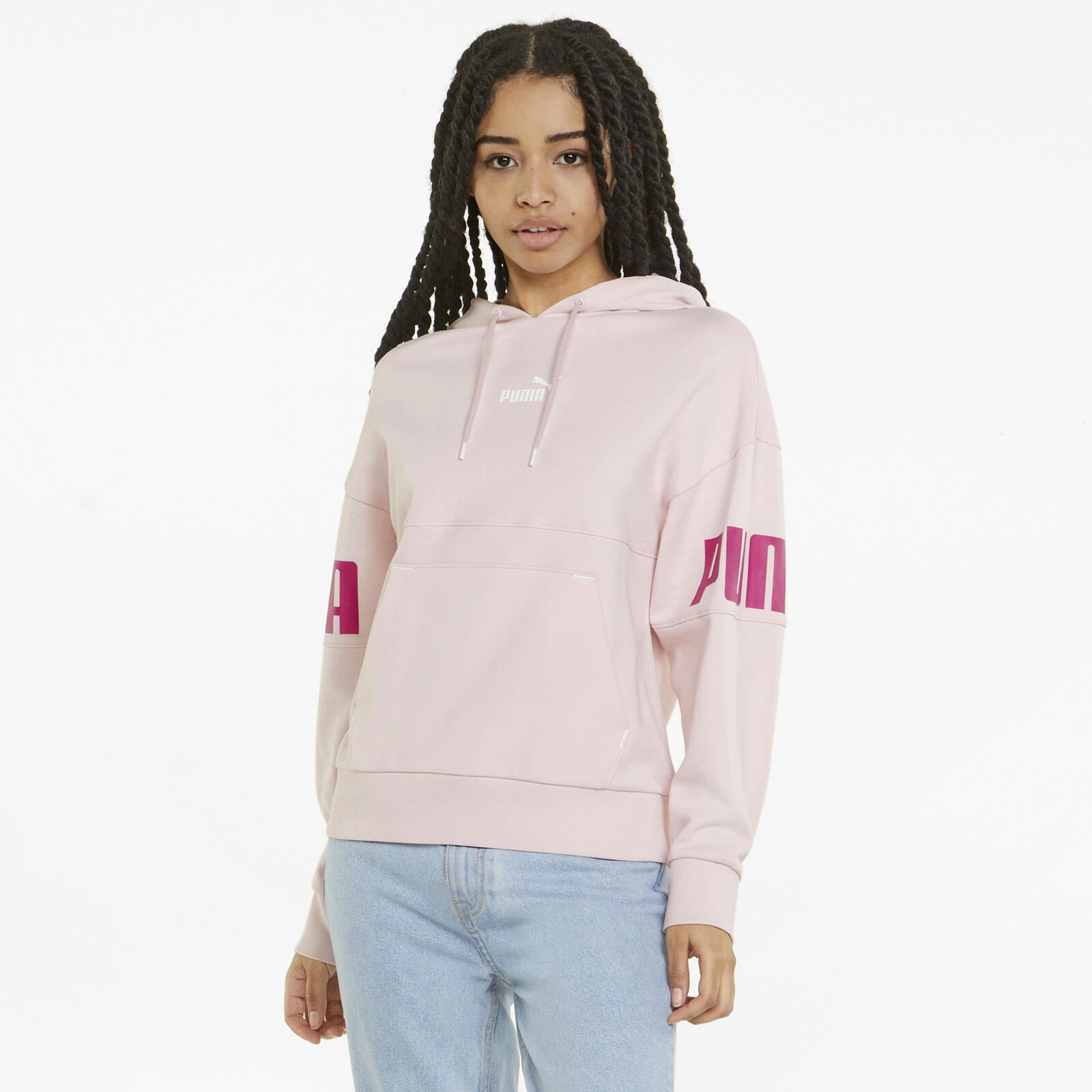 Hoodie Puma Colorblock Power, Cor de rosa, Mulheres 3/5