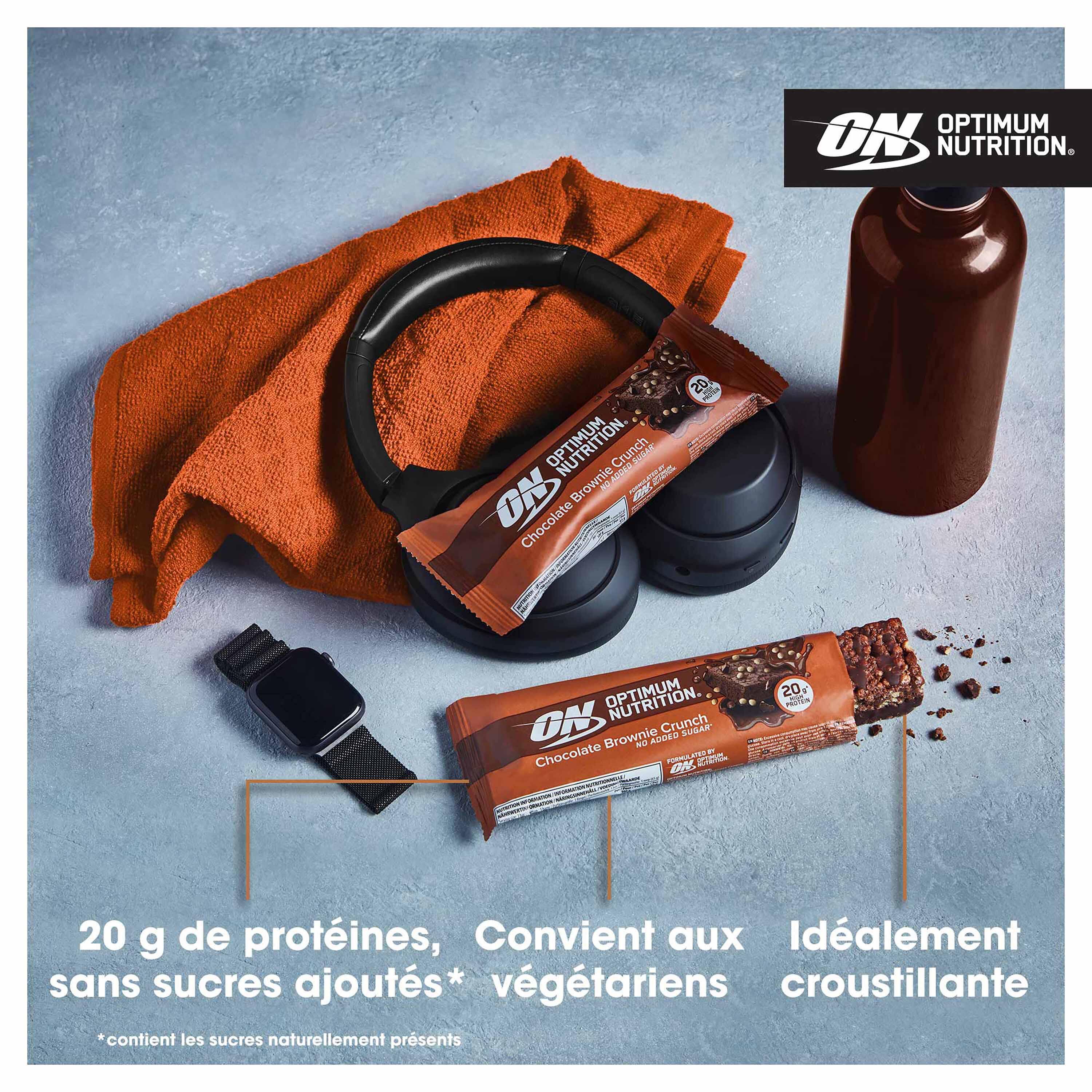 Boîte de 10 Barres Protéinées Croustillantes Chocolat Brownie 65g 6/6
