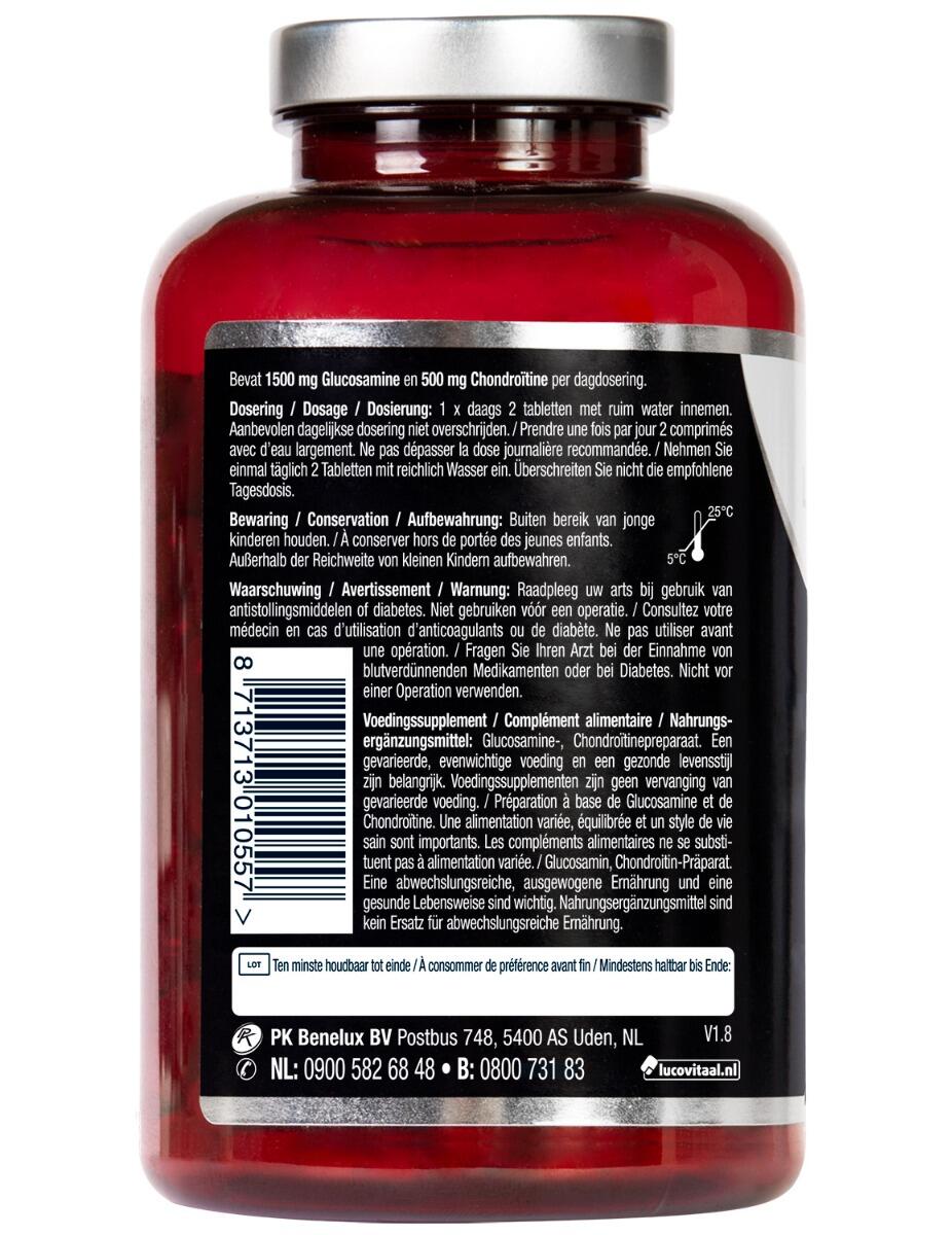 Lucovitaal Glucosamine Chondroïtine 150 tabletten MAXI POT 3/4
