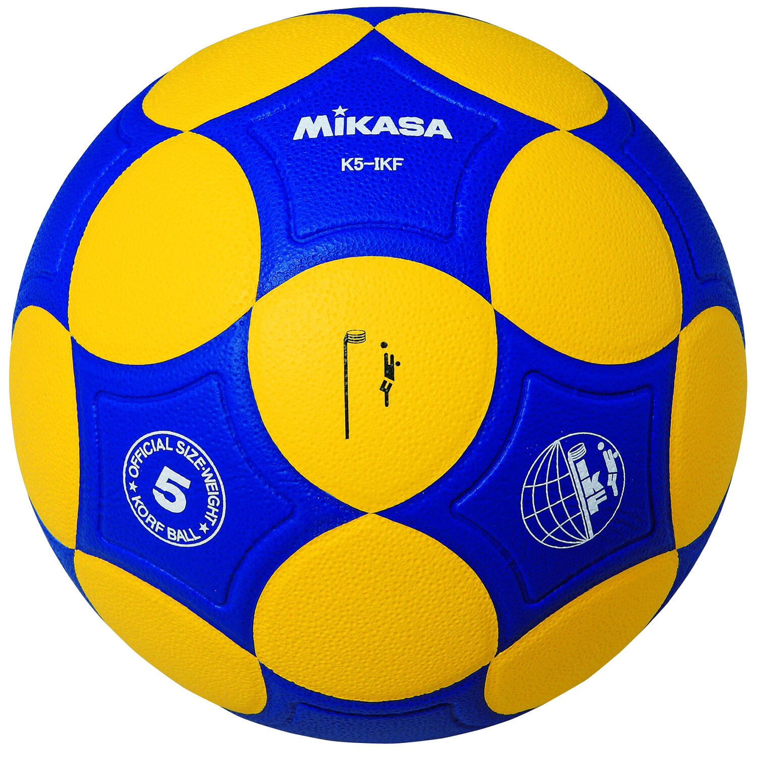 Mikasa - Ballon Korfball K5-ikf - Balle - Bleu|jaune - Taille Unique - Decathlon
