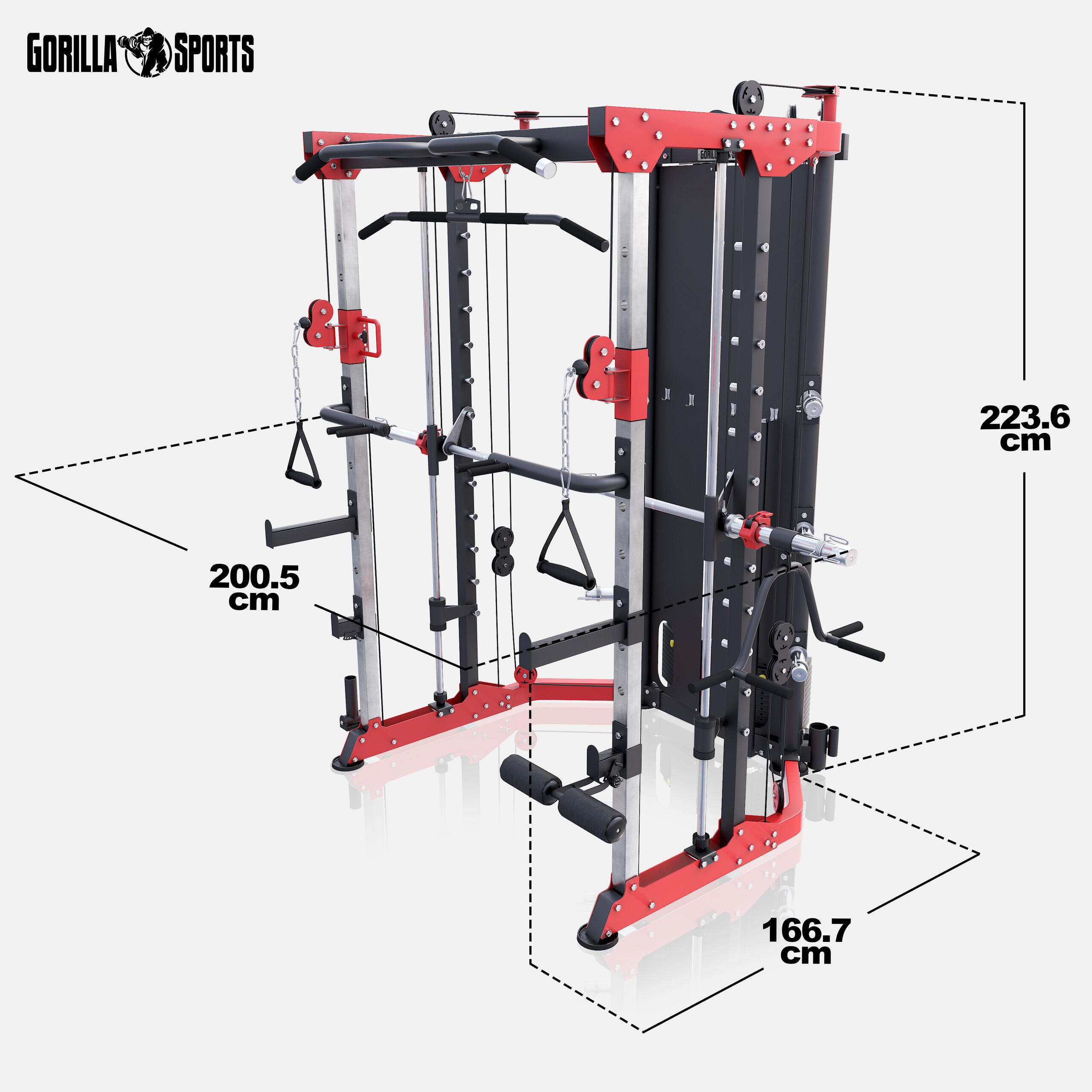 POWER RACK MULTIPOSTES CHARGES GUIDÉES | DIAM 50MM | MUSCULATION | SMITH MACHINE 2/7