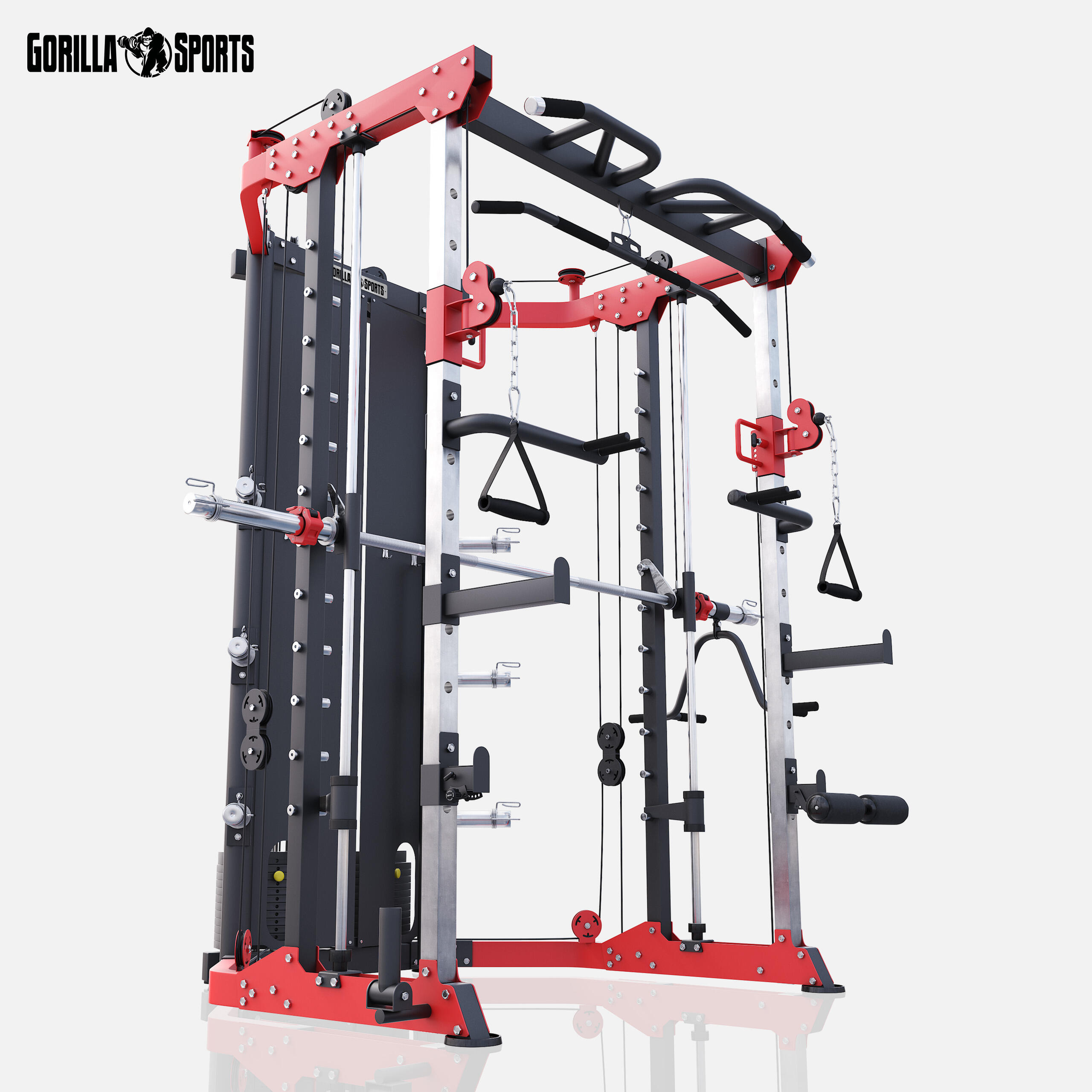 POWER RACK MULTIPOSTES CHARGES GUIDÉES | DIAM 50MM | MUSCULATION | SMITH MACHINE 5/7