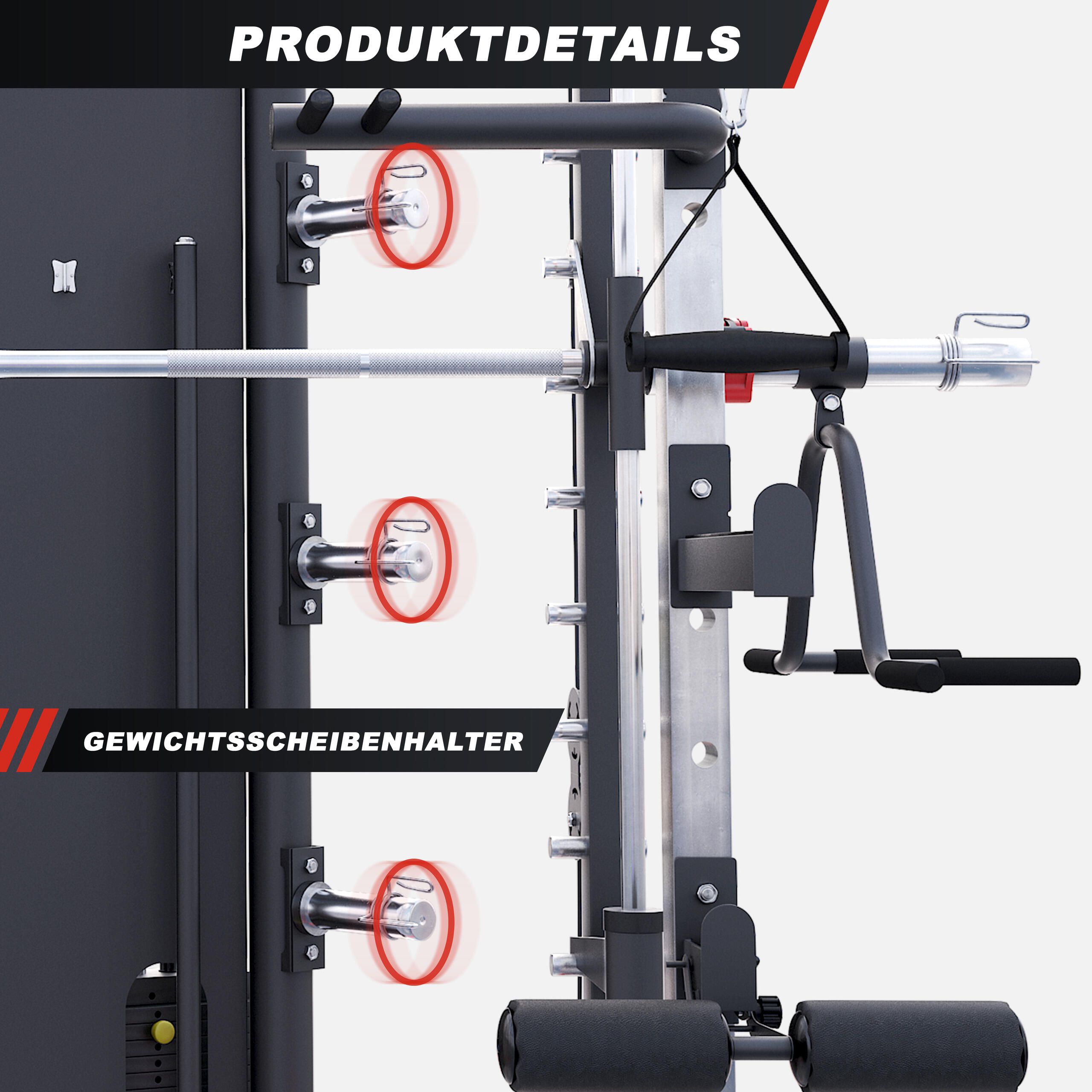 POWER RACK MULTIPOSTES CHARGES GUIDÉES | DIAM 50MM | MUSCULATION | SMITH MACHINE 4/7