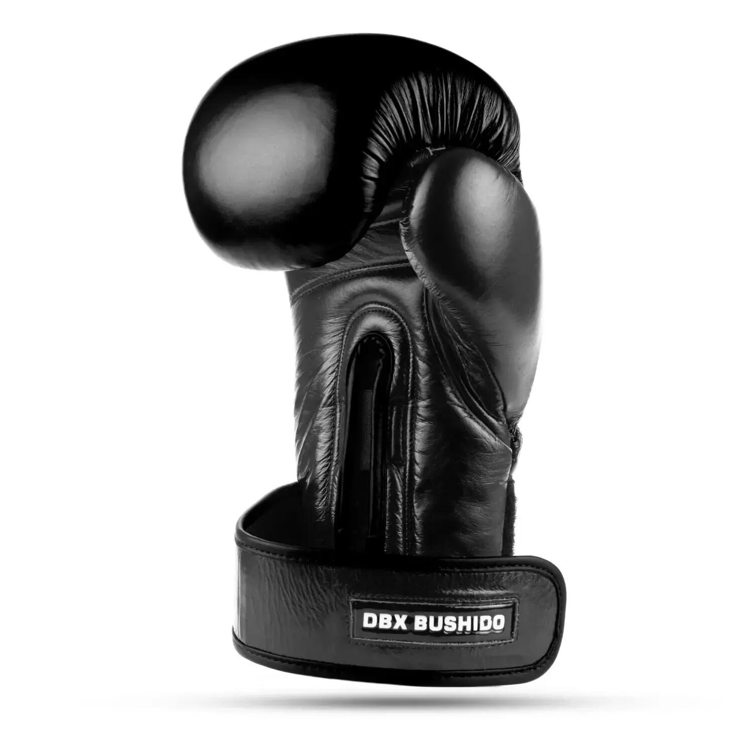 Rękawice bokserskie ze skóry naturalnej Warrior Black DBX Bushido 6/7
