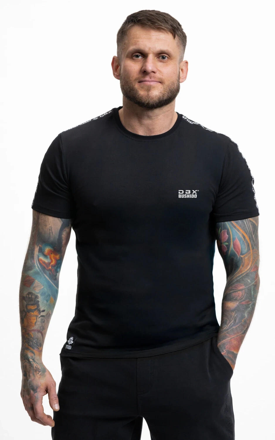 T-Shirt bawełniany Premium z lampasami Classic DBX Bushido 2/5
