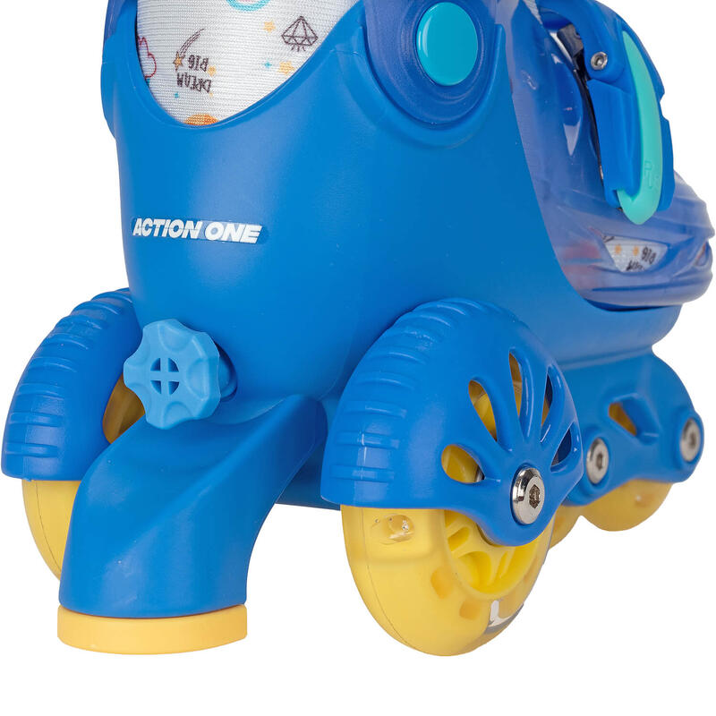 Role reglabile Incepatori, roti luminoase, marimea S(31-34), blue