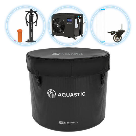 AQUASTIC Set Schwimmbecken 382L mit Eisbadeaggregat BrrFree