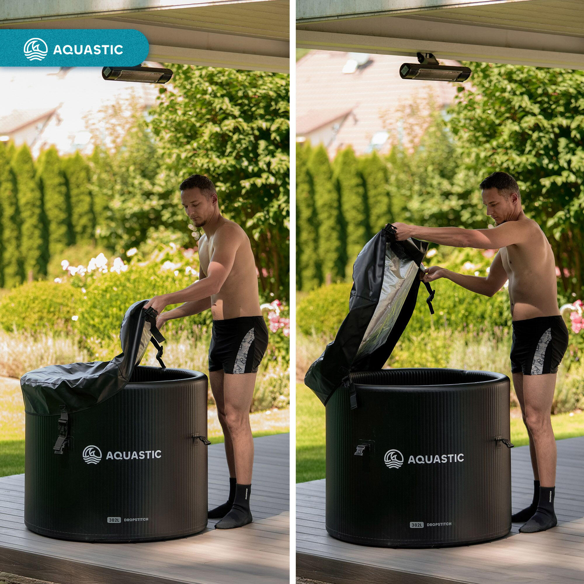 Ensemble AQUASTIC piscine 382L avec unité pour baignade hivernale BrrFree 2/7