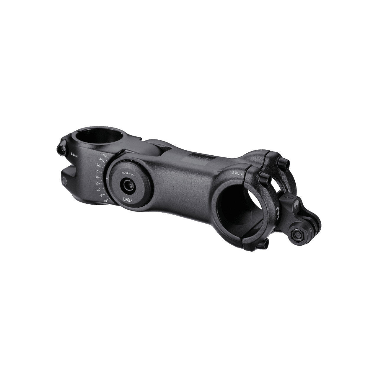 Attacco manubrio regolabile BBB HighFix II 31,8 mm Nero 3/4