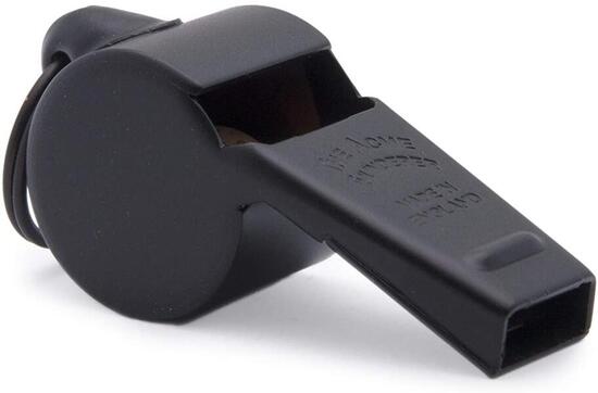 Acme Thunderer - Sifflet d'arbitre en métal - Taille 59,5 (moyen) - Noir