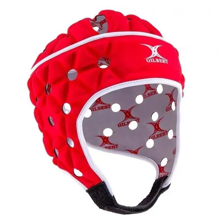 Gilbert Air Rugby Headguard Rouge, intérieur blanc