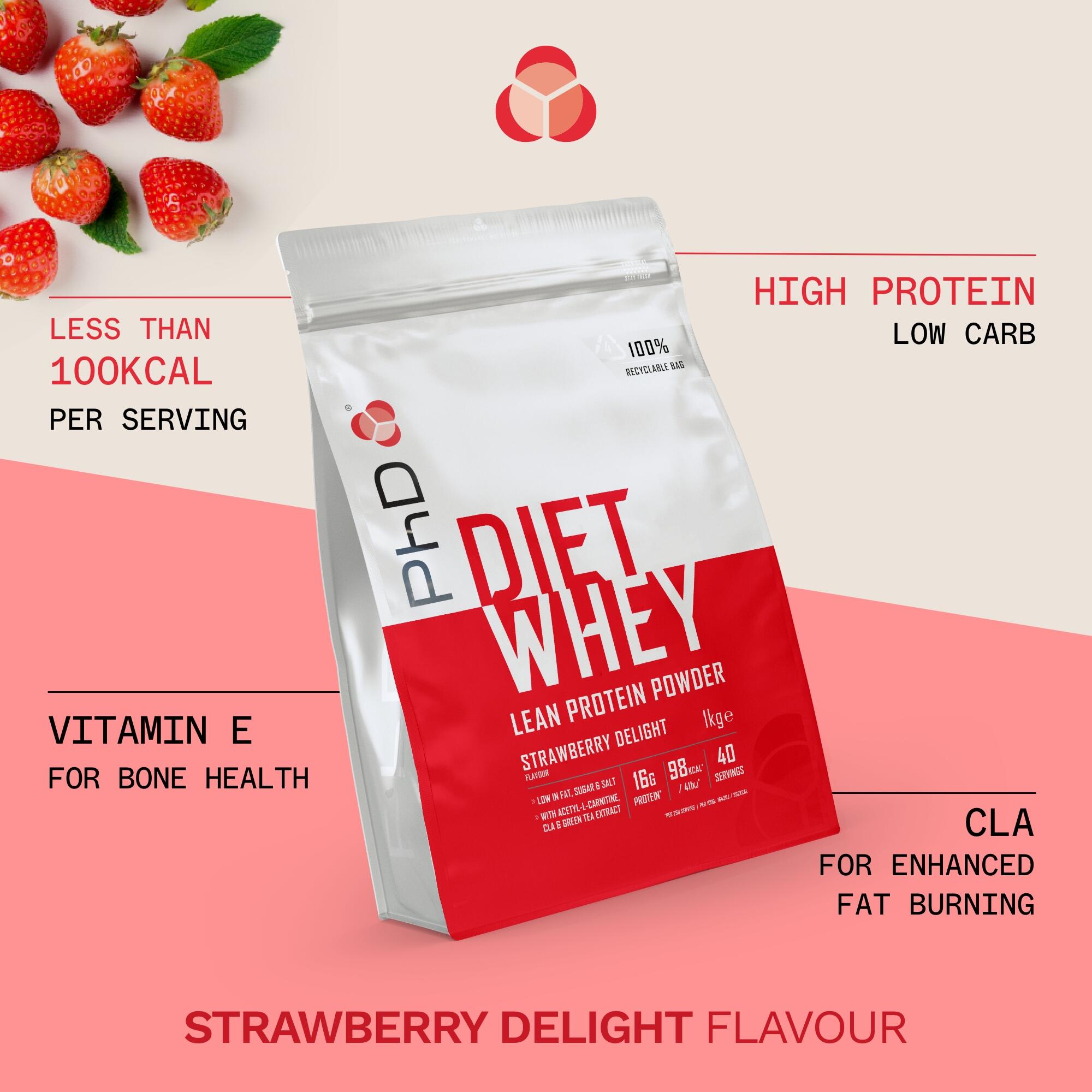 Protéines Minceur | Phd Diet Whey (1 Kg) | Fraise 2/3