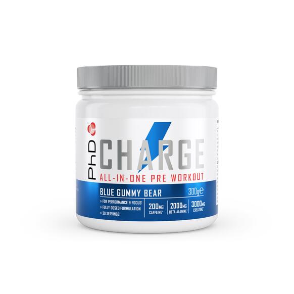 PHD NUTRITION PhD Charge All-In-One Pre-Workout (20 serv) Blue Gummy Bear - Pre-Workout