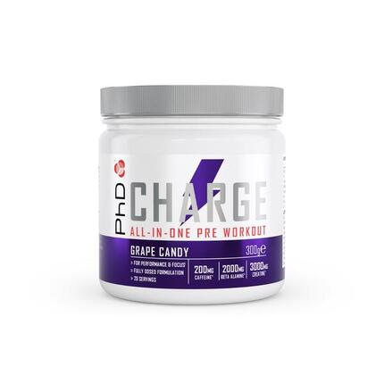 PhD Charge All-In-One Pre-Workout (20 serv) Grape Candy - Pre-Workout