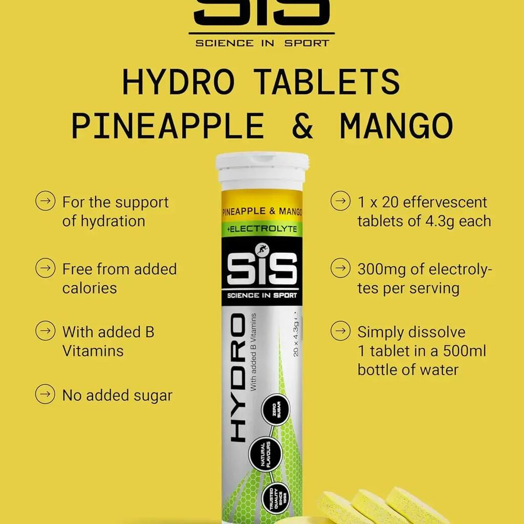 Hydro Tabs + Electrolytes - Pineapple & Mango - 20 Tablets