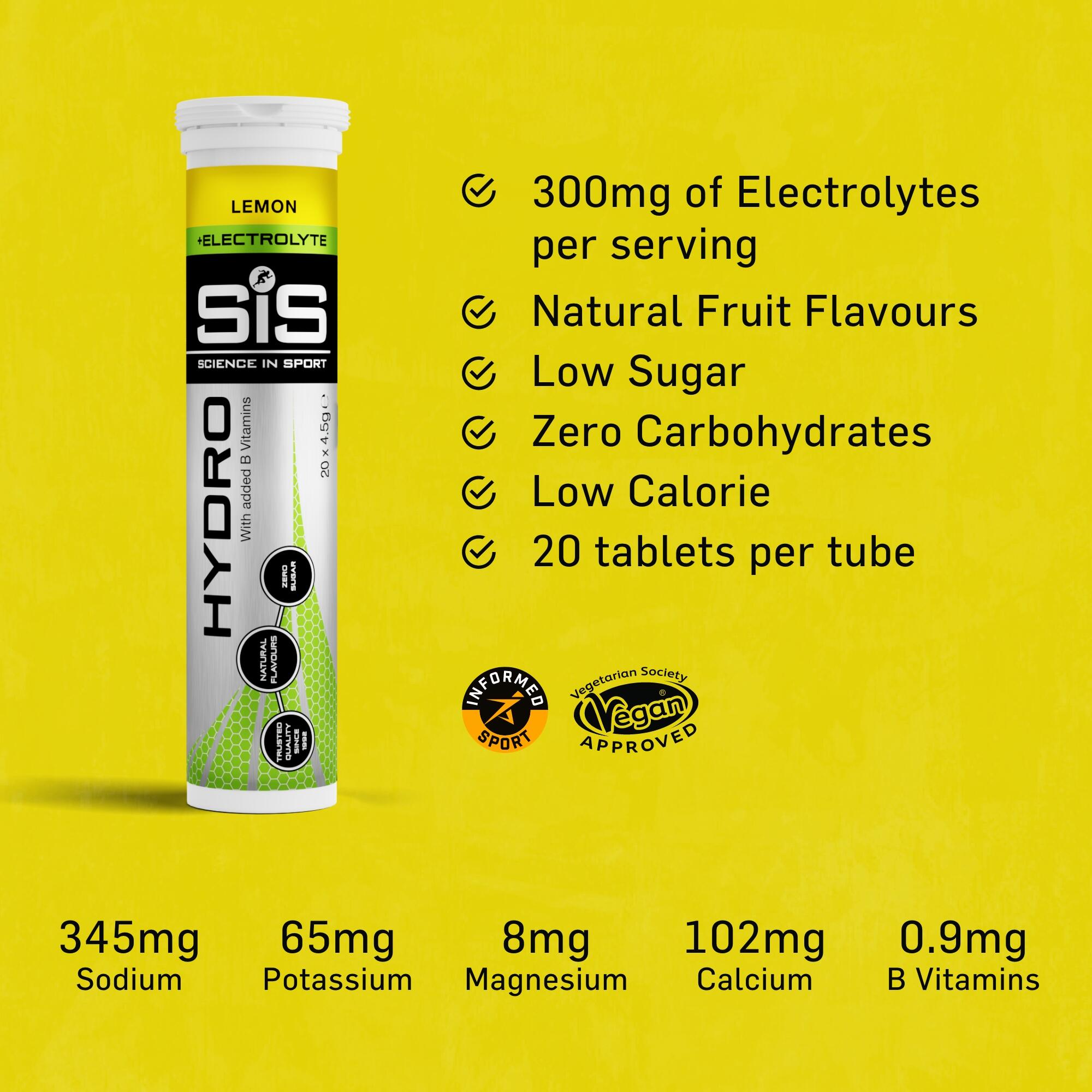 SIS GO Hydro Tablet (8x20Tabs) Lemon - Énergie et endurance - Electrolytes 2/5