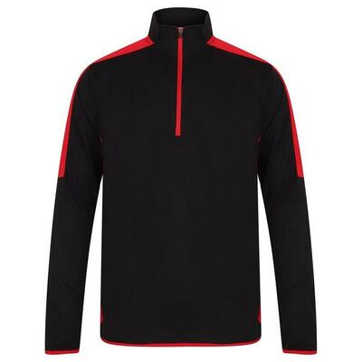 Midlayer met contrastdetail voor volwassenen (zwart/gunmetaalgrijs)