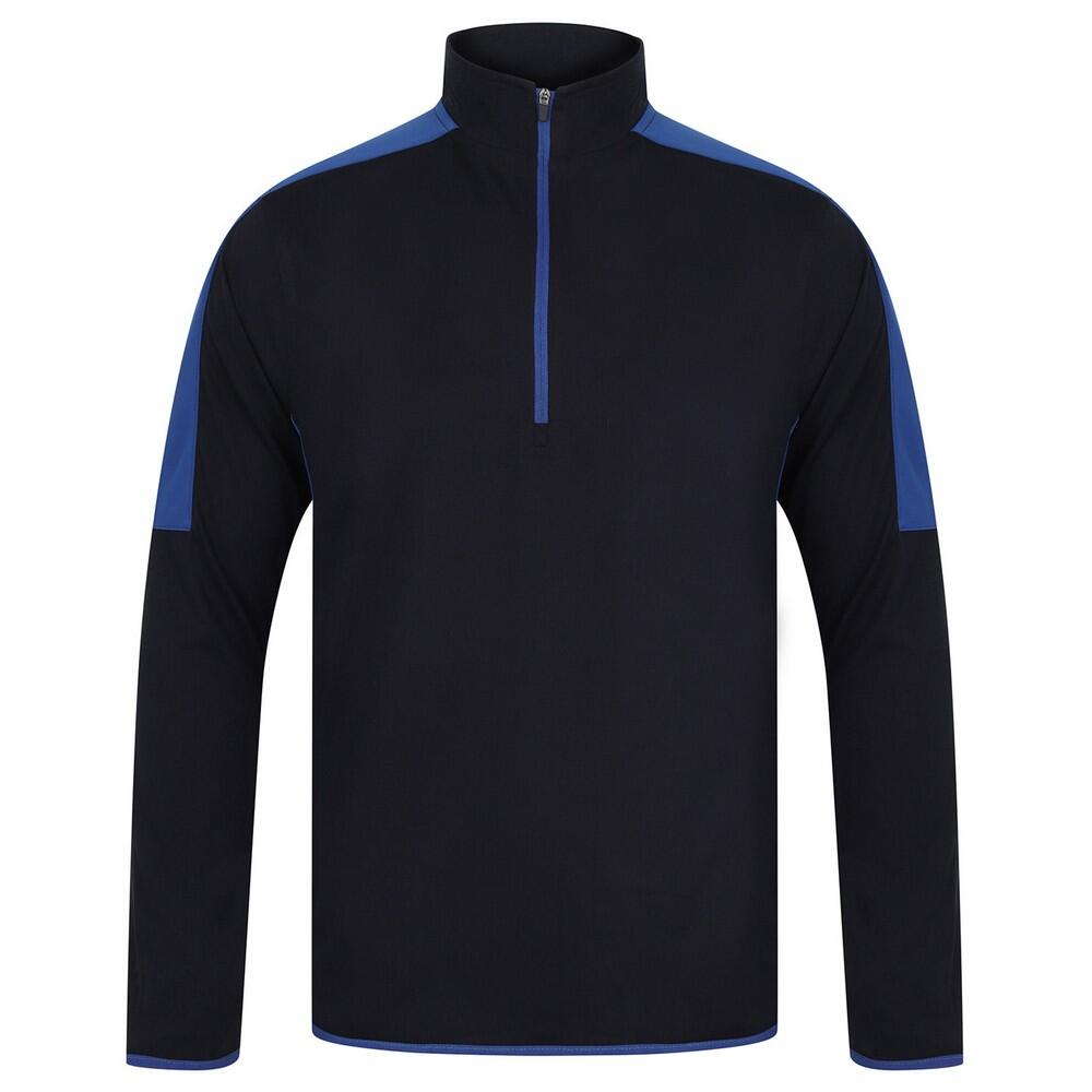 Unisex Adult Contrast Detail Midlayer (Navy/Royal Blue)