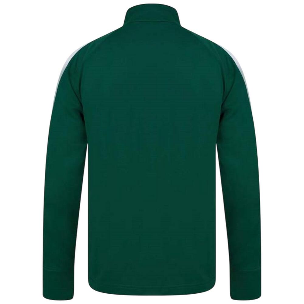 Camisola de malha unissexo para adultos (Verde Garrafa / Branco) 2/3