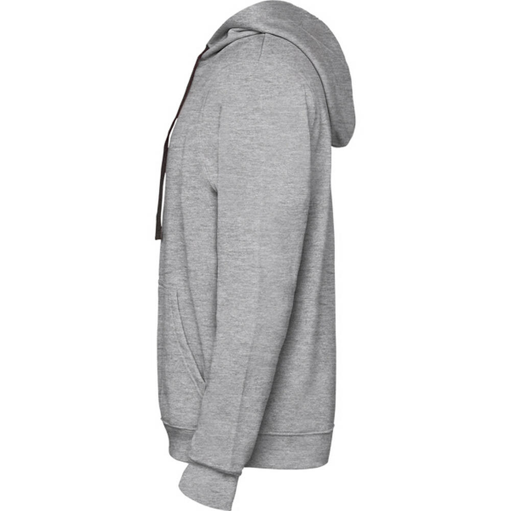 Sweat À Capuche Motif/style Uni URBAN Homme (Gris Chiné / Noir) 3/3