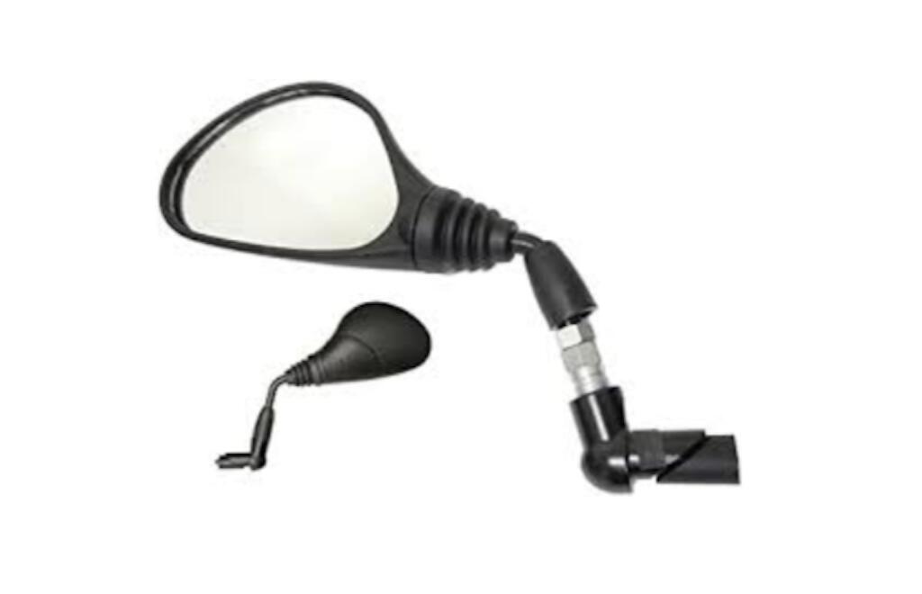 E-Bike Left Hand Long Stem Bar End Fitting Bicycle Mirror 2/5
