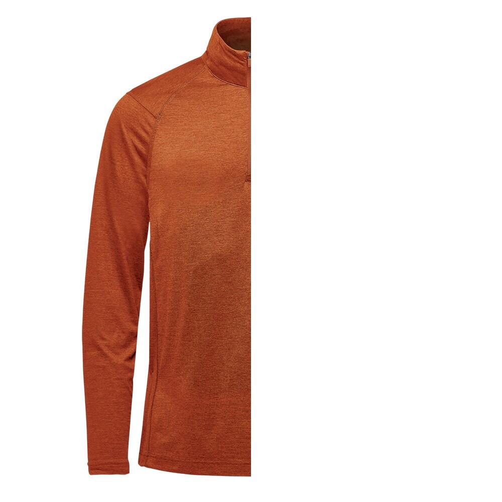 SweaT-Shirt Milano com um quarto de fecho (Ferrugem Mesclado) 2/2