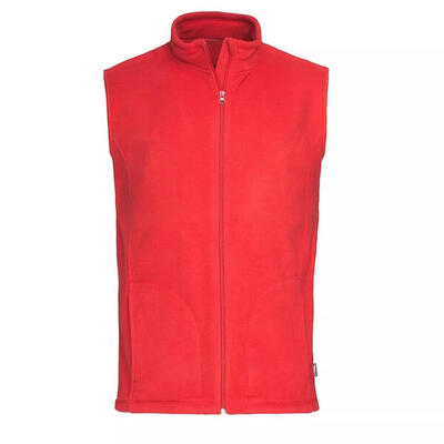 Heren klassiek fleece gilet (scharlakenrood)