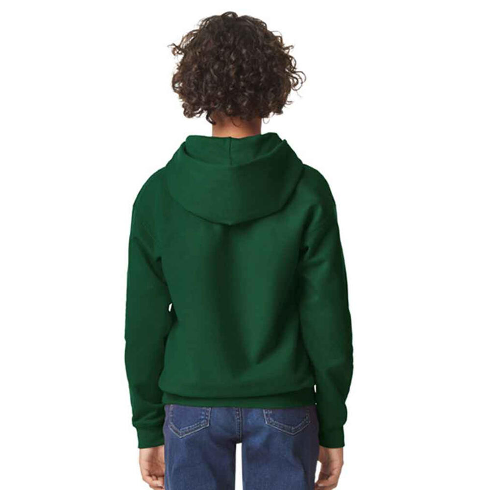 Sweat À Capuche SOFTSTYLE Enfant (Vert Forêt) 2/3