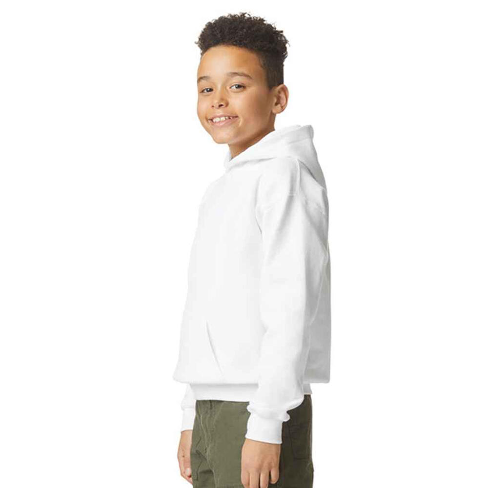 Camisola com capuz de peso médio Softstyle Fleece para crianças/jovens (Branco) 3/3