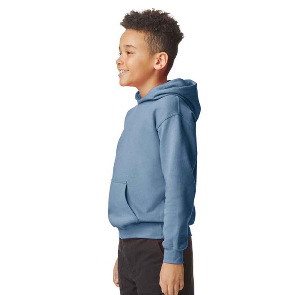 Felpa Con CappuccioPile Bambini Gildan Softstyle Stone Blue 3/3