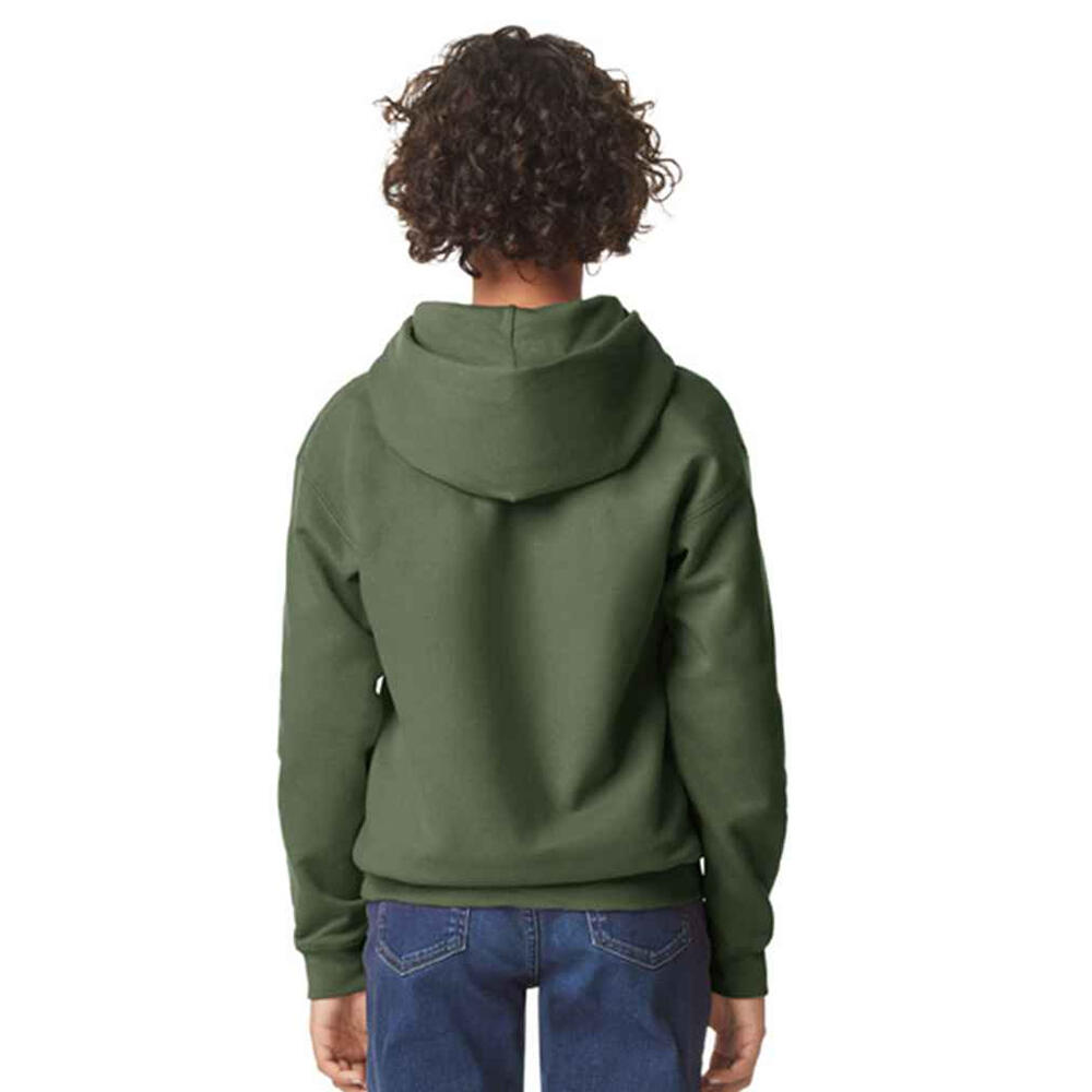 Camisola com capuz de peso médio Softstyle Fleece para crianças/jovens (Verde 2/3