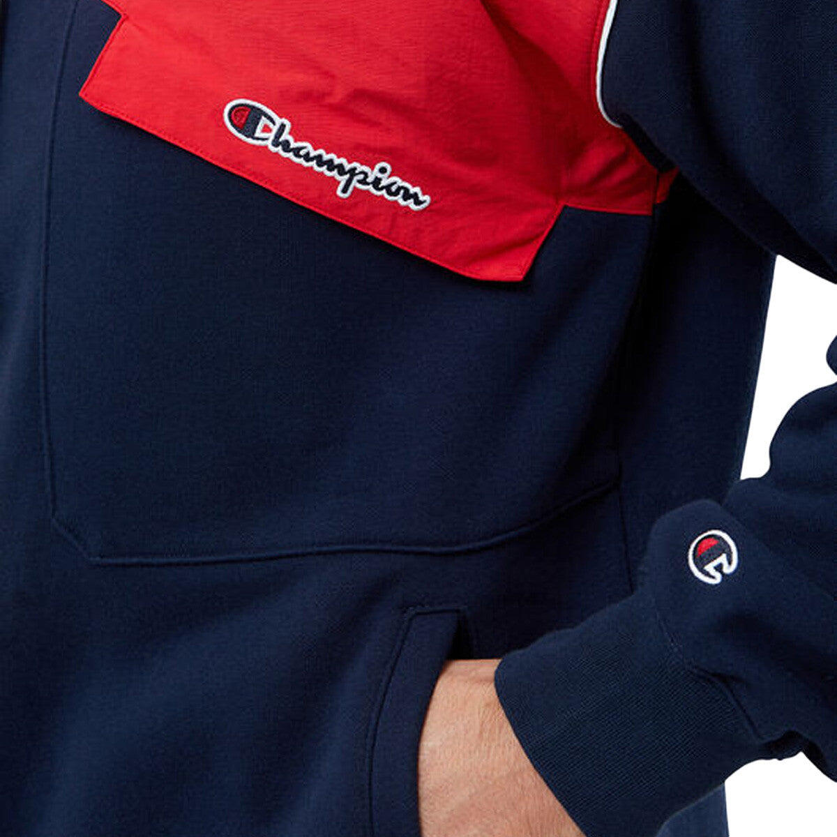 Sweat à capuche Homme Champion REVERSE WEAVE PATCHWORK 5/7