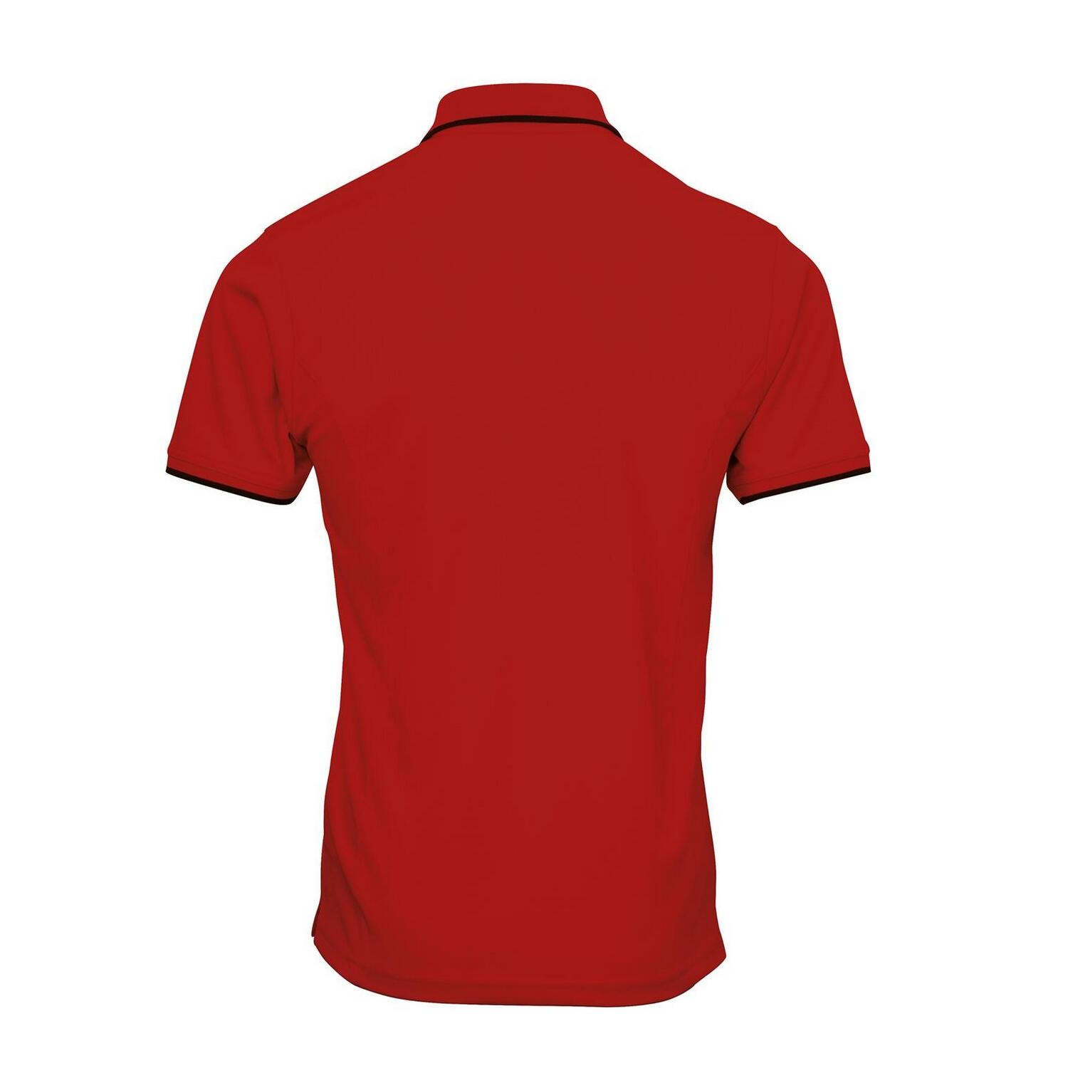 Camisa Pólo de Contraste Homem Coolchecker (Vermelho / Preto) 2/4