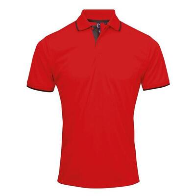 Herencontrast coolchecker polo shirt (koningsblauw/wit)