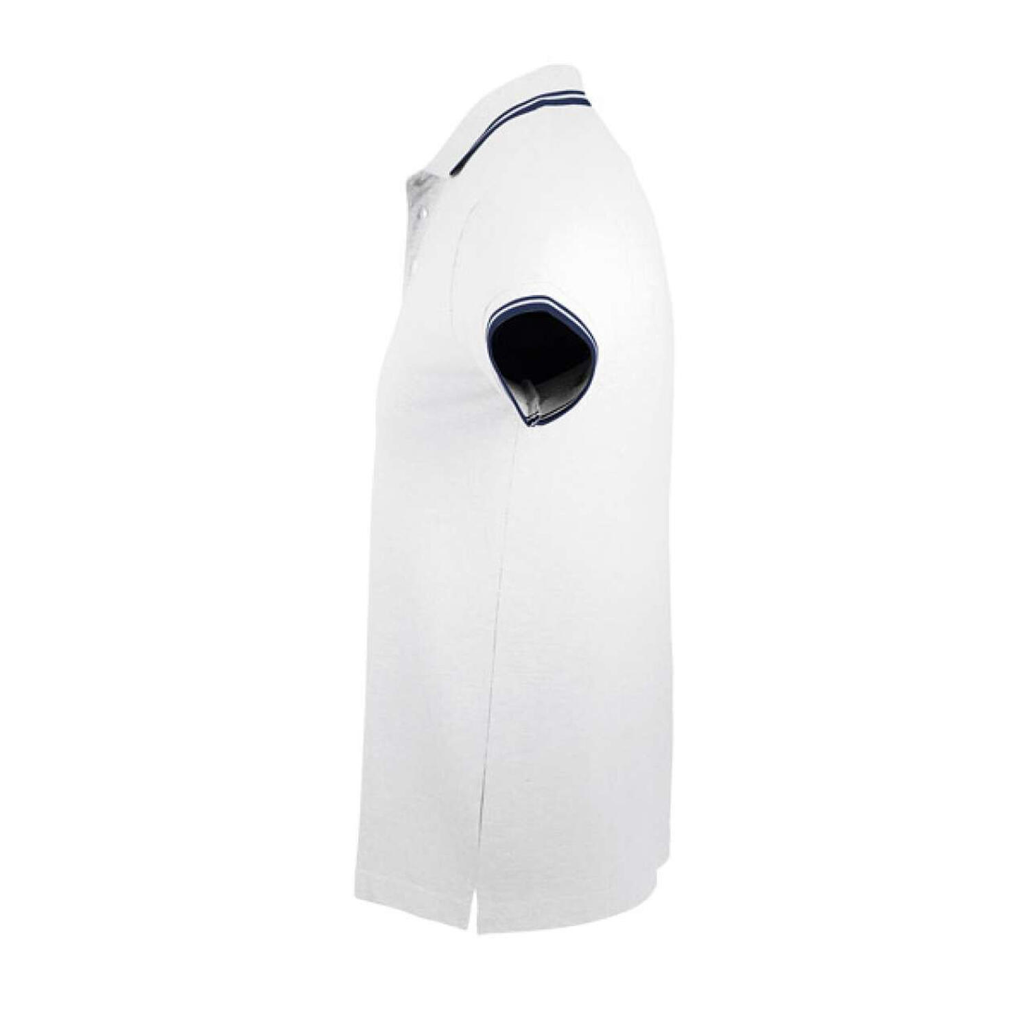 Polo PASADENA Homme (Blanc / Bleu Marine) 3/4