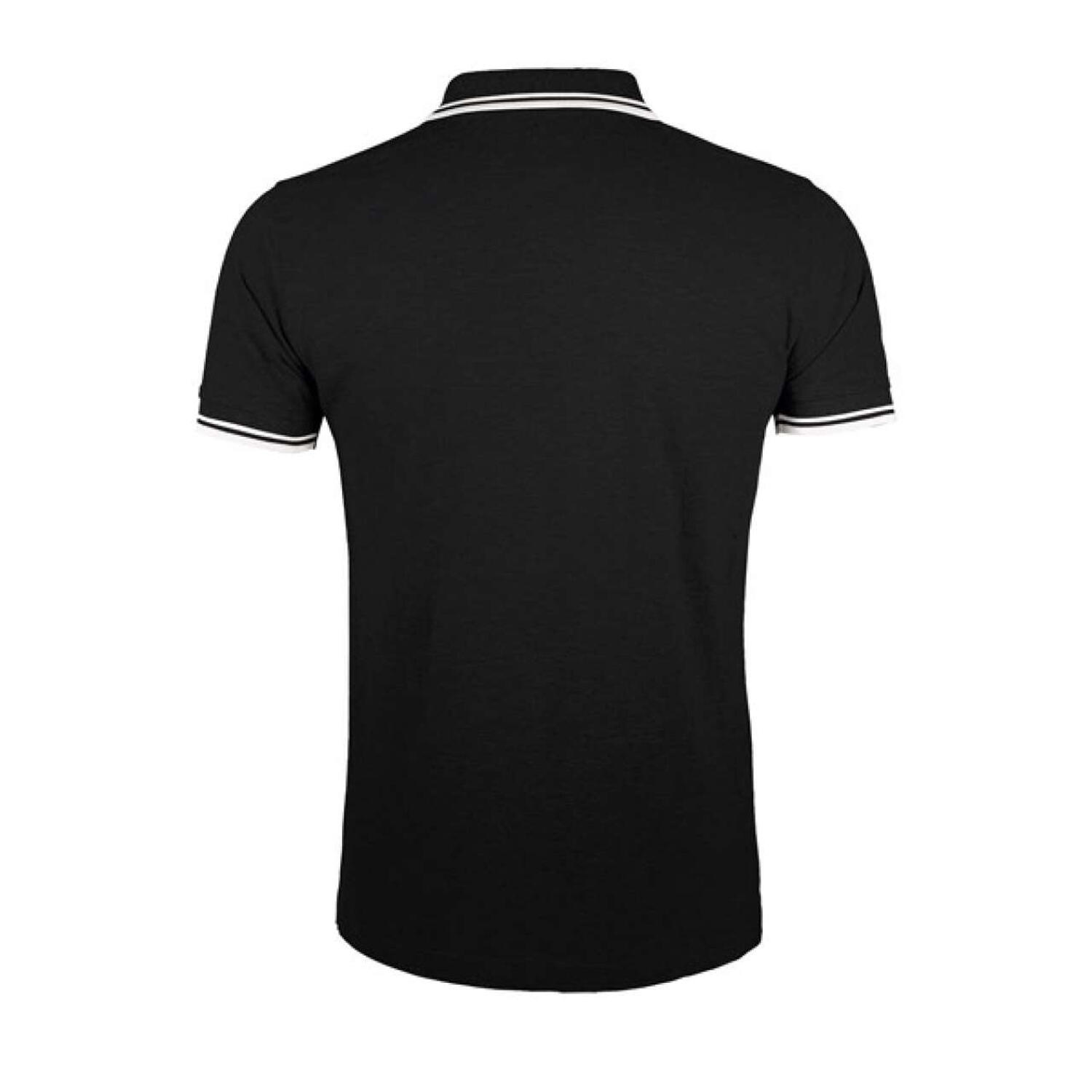 Maglietta Polo Uomo SOLS Pasadena Nero Bianco 2/4