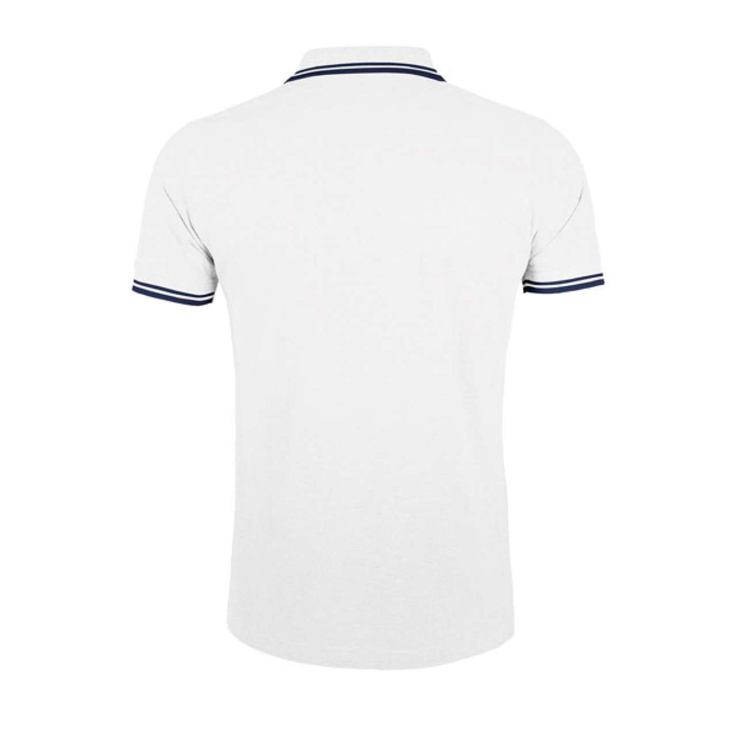 Polo PASADENA Homme (Blanc / Bleu Marine) 2/4