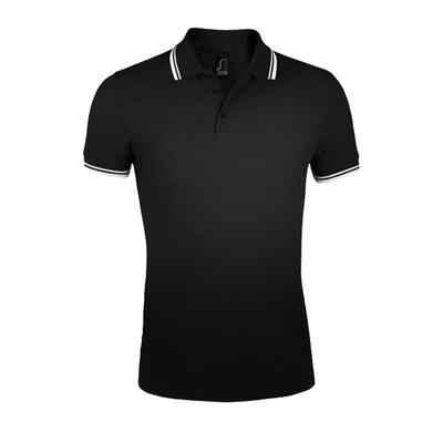 Heren pasadena poloshirt (rood/wit)