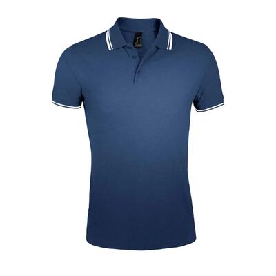 Heren pasadena poloshirt (rood/wit)
