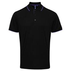 Polo Motif/style Contrasté Homme (Noir / Violet)