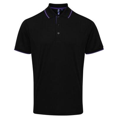 Herencontrast coolchecker polo shirt (koningsblauw/wit)