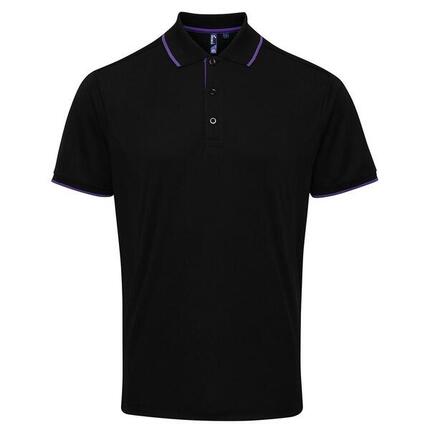 Polo Motif/style Contrasté Homme (Noir / Violet)
