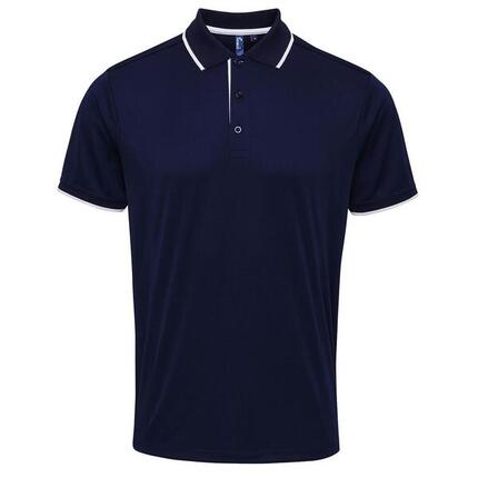 Polo Motif/style Contrasté Homme (Noir / Violet)