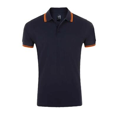 Heren pasadena poloshirt (rood/wit)