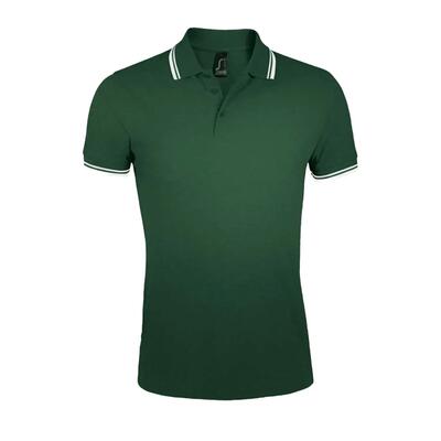 Heren pasadena poloshirt (rood/wit)