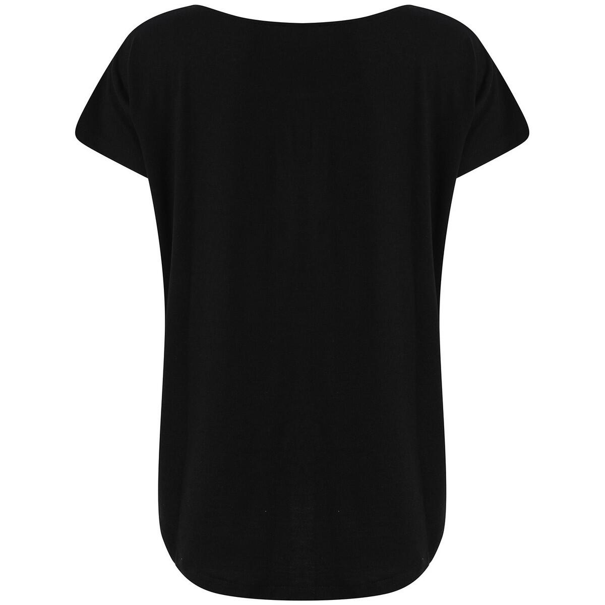 Dames Tshirt met scheephals (Zwart) 2/4