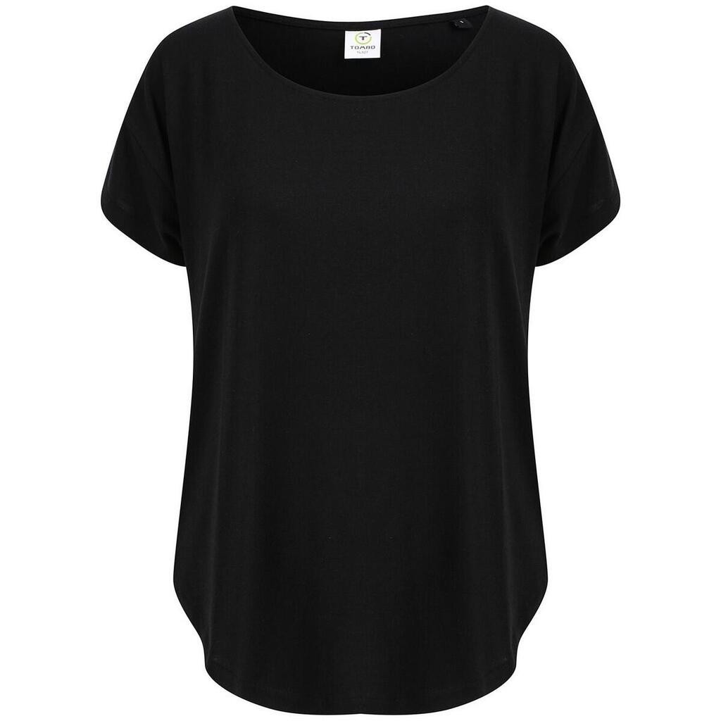 Womens/Ladies Scoop Neck TShirt (Black)