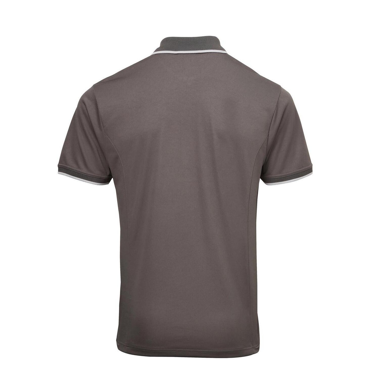 Camisa Pólo de Contraste Homem Coolchecker (Cinzento Escuro / Prateado) 2/4