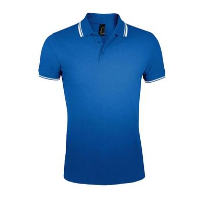 Heren pasadena poloshirt (rood/wit)