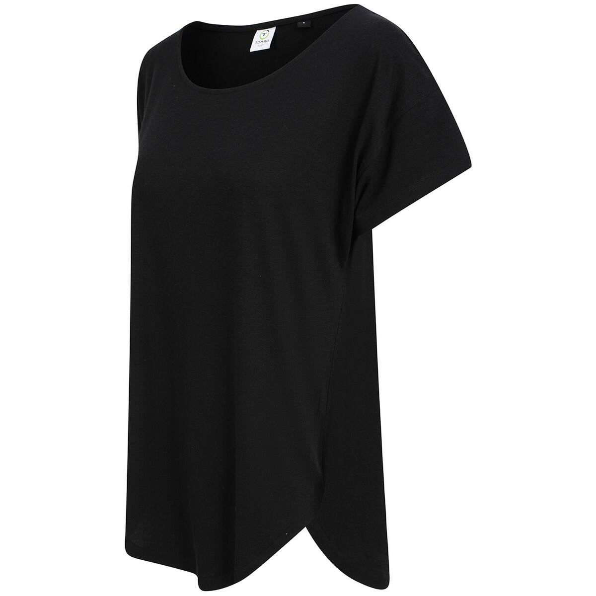 Dames Tshirt met scheephals (Zwart) 4/4